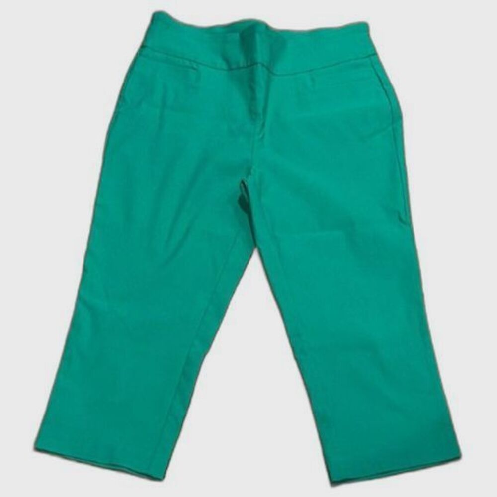 Kim Rogers Tummy Control Green Capris Pants - Size 6
